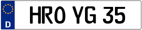 Trailer License Plate